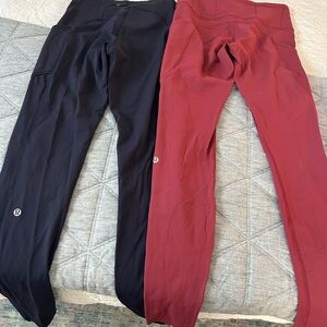 lululemon athletica Navy and pink Leggings